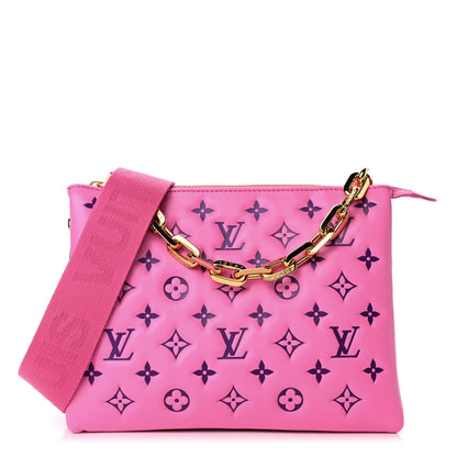 Louis Vuitton Lambskin Embossed Monogram Vuittamins Coussin PM Rose Violet 1 of 4