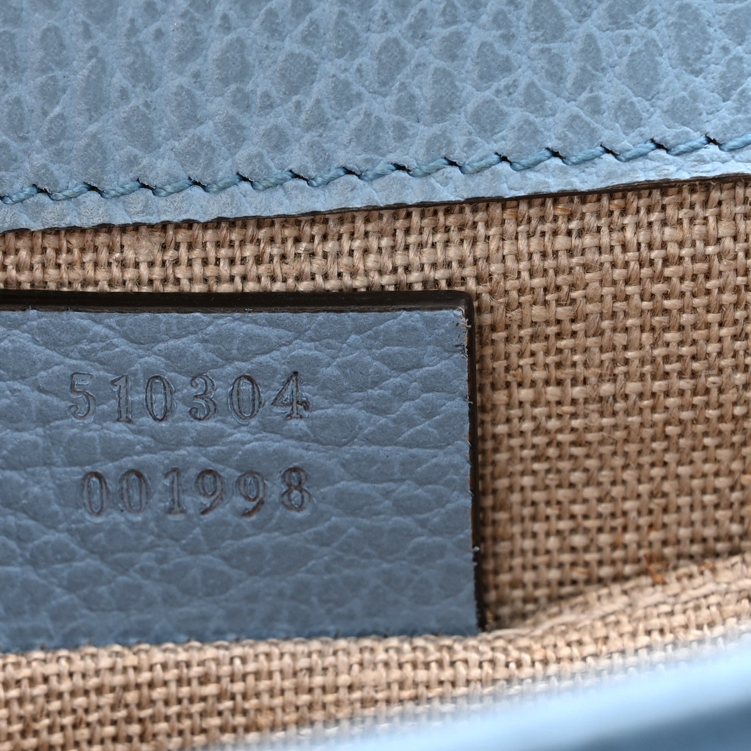 Gucci Dollar Calfskin Small Interlocking G Shoulder Bag Mineral Blue 7 of 11