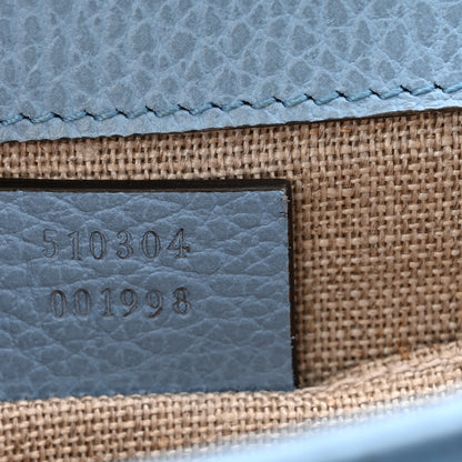 Gucci Dollar Calfskin Small Interlocking G Shoulder Bag Mineral Blue 7 of 11