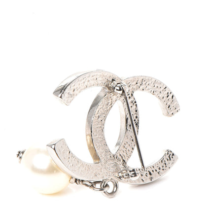 Chanel Pearl CC Drop Brooch Silver 3 of 5