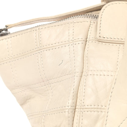 Chanel Lambskin Square Stitched Lax Large Tote White 7 of 9