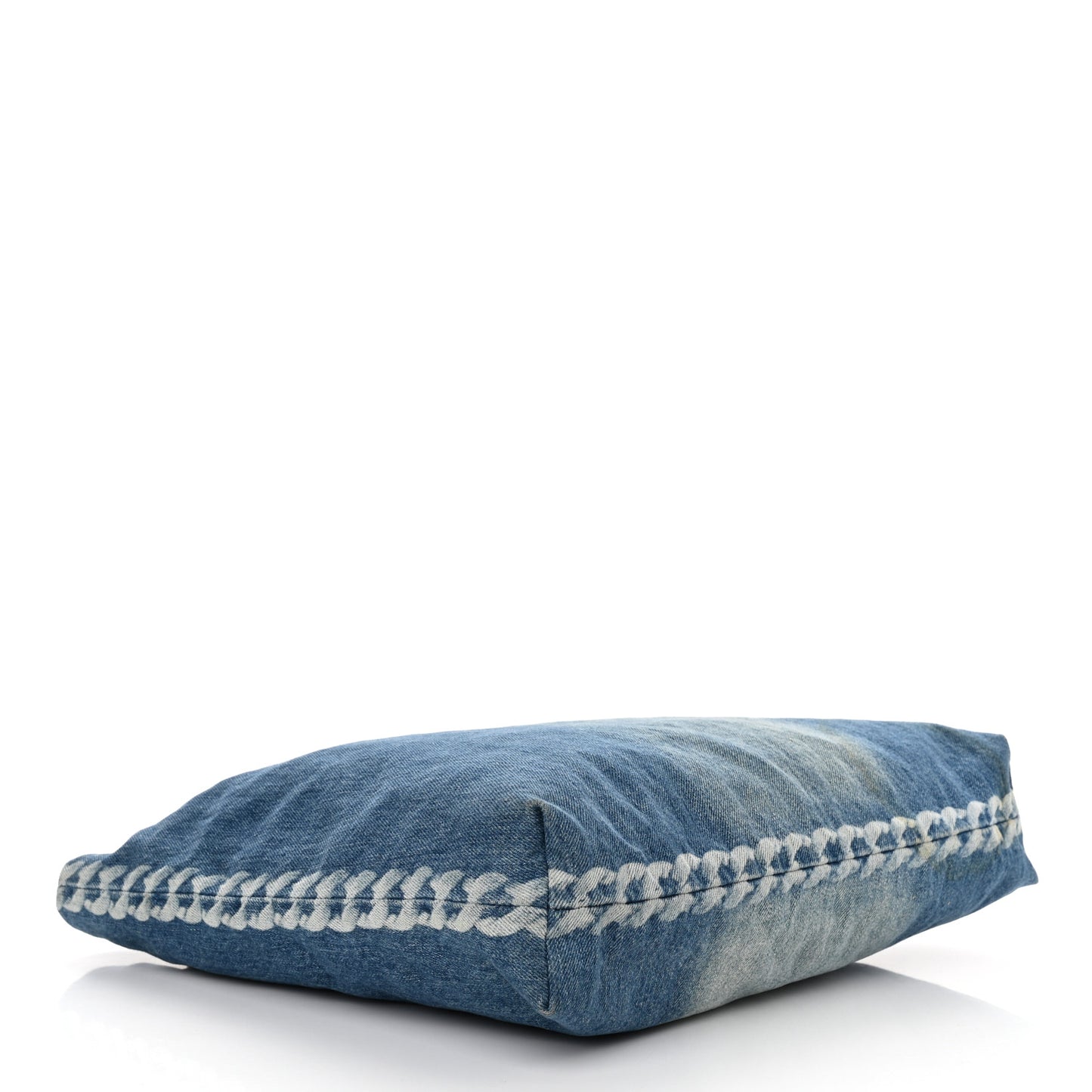 Denim Printed Shopping Bag Blue