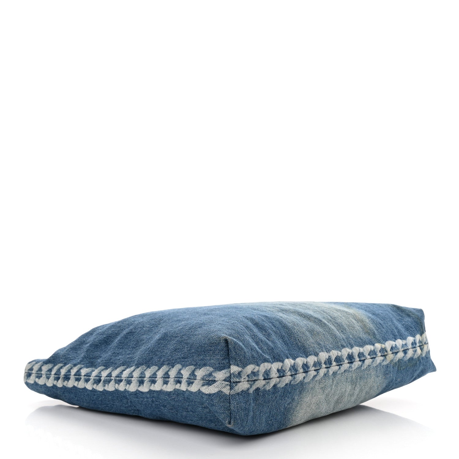 Chanel Denim Printed Shopping Bag Blue 5 of 12