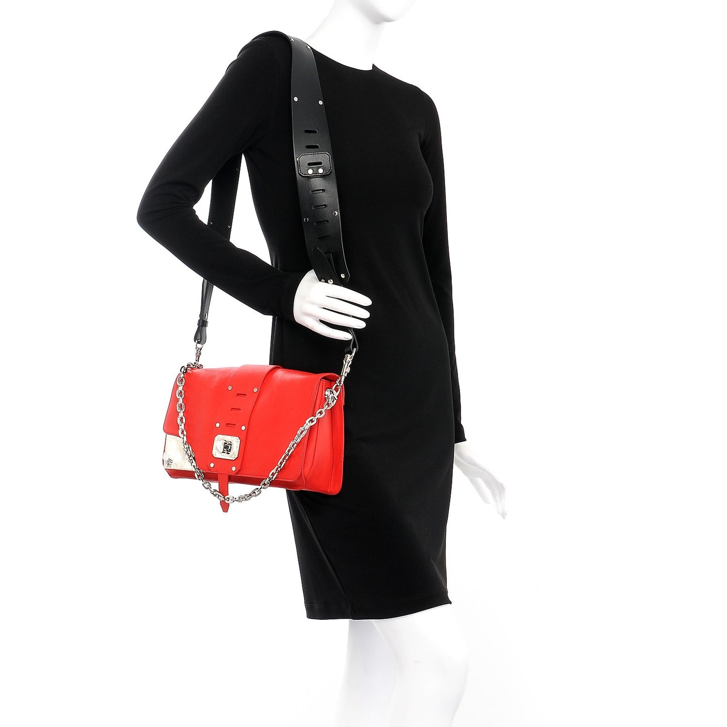 Goatskin Stardvst Shoulder Bag Red