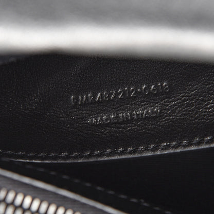 Saint Laurent Sheepskin Matelasse Chevron Monogram Monochrome Large College Satchel Black 6 of 11