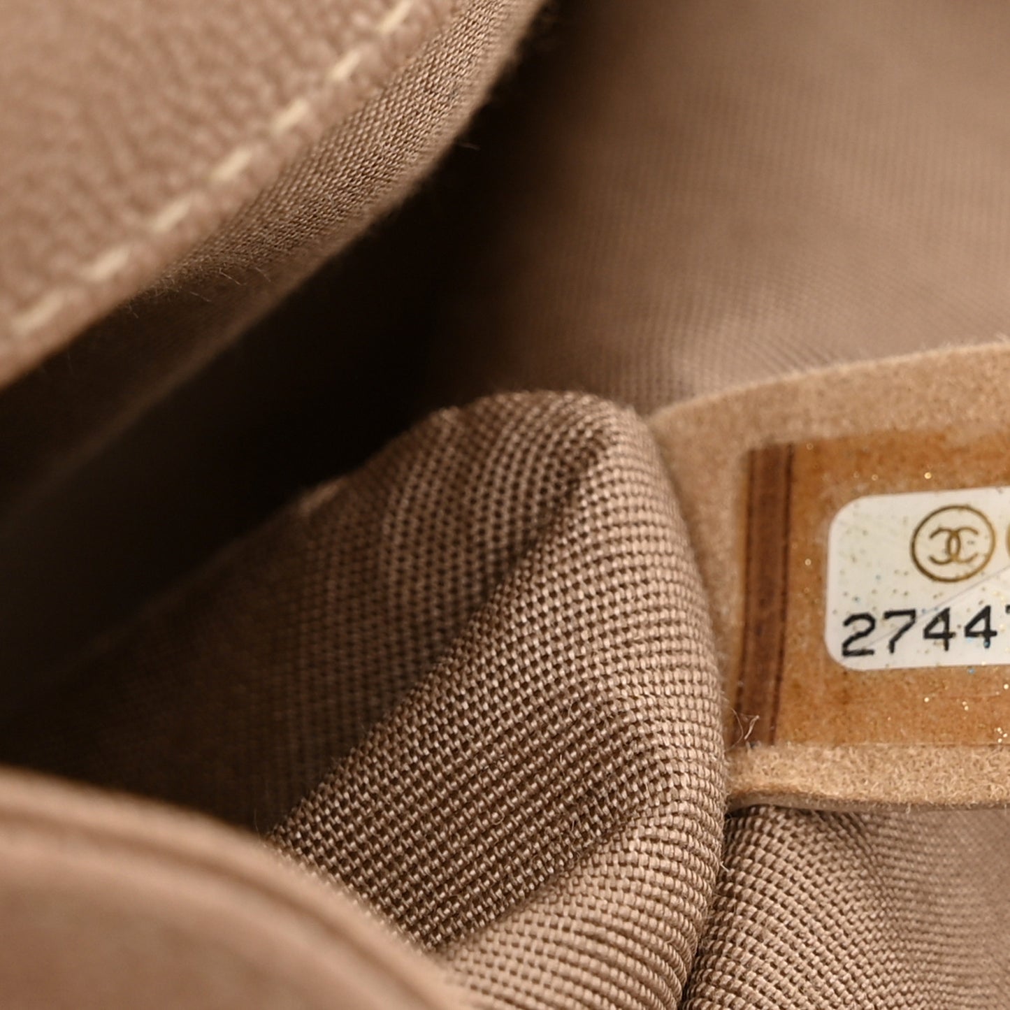 Caviar Quilted Medium Boy Flap Beige