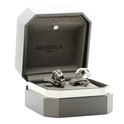 Messika 18K White Gold Diamond Move Uno Pave Hoop Earrings 5 of 5