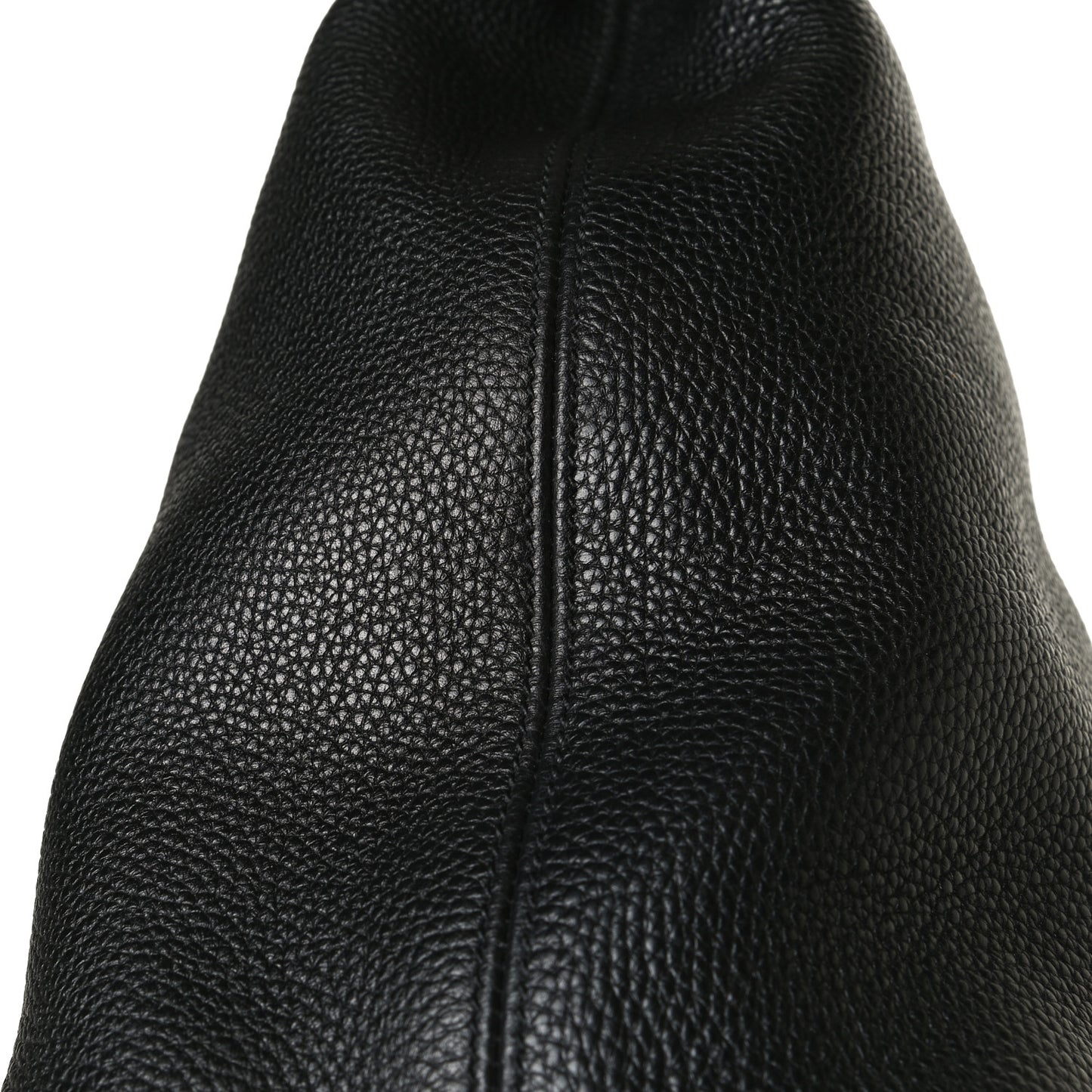 Pebbled Calfskin Large Soho Hobo Black