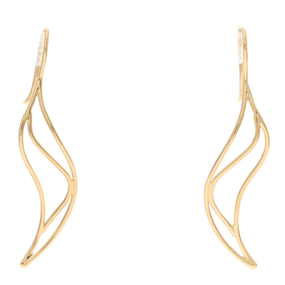 Tiffany 18K Yellow Gold Elsa Peretti Wave Earrings 1 of 5