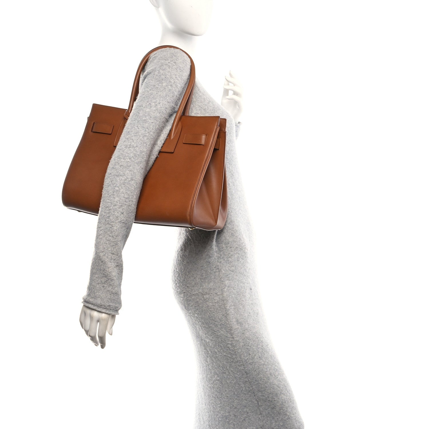Saint Laurent Calfskin Large Souple Sac De Jour Brick 2 of 14