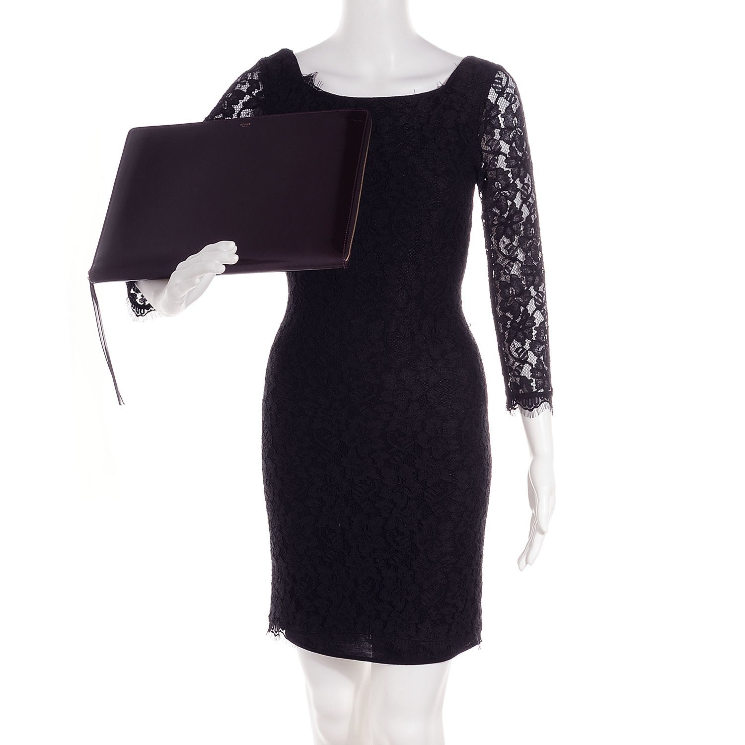 Celine Spazzolato Calfskin Portfolio Burgundy 2 of 8