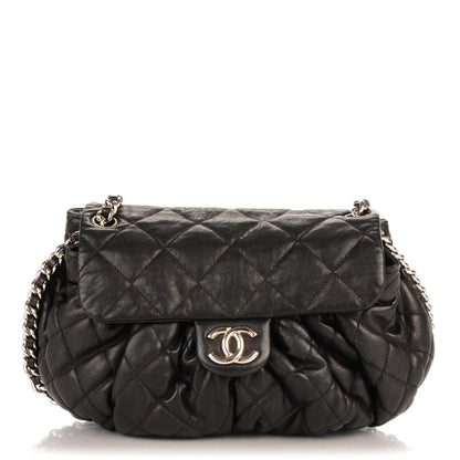 Chanel Washed Lambskin Quilted Medium Chain Around Messenger Black 1 of 7