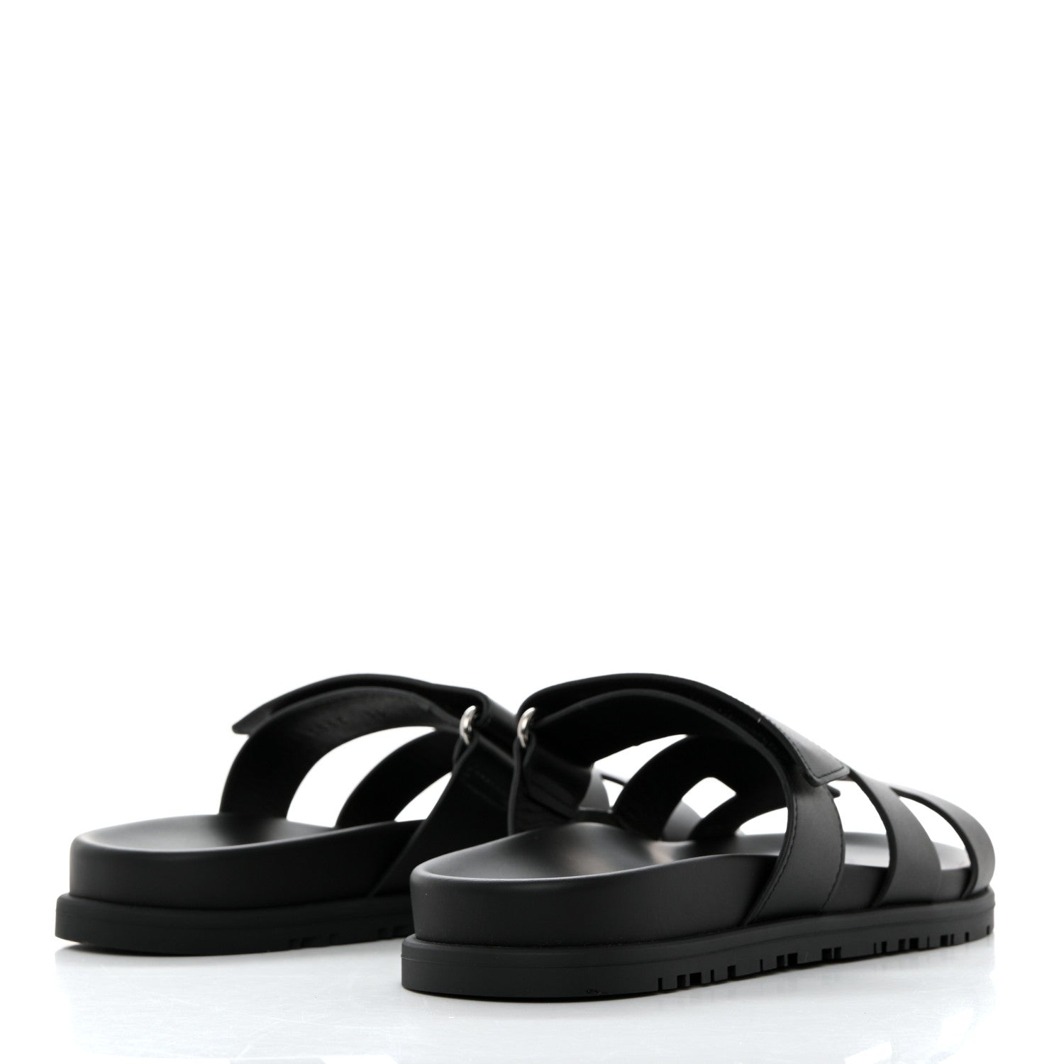 Hermes Calfskin Womens Chypre Sandals 36 Black 4 of 11