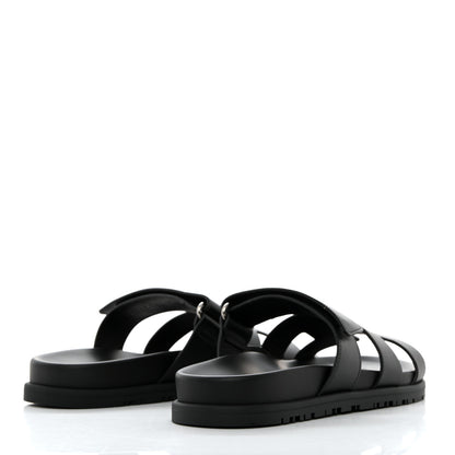 Hermes Calfskin Womens Chypre Sandals 36 Black 4 of 11