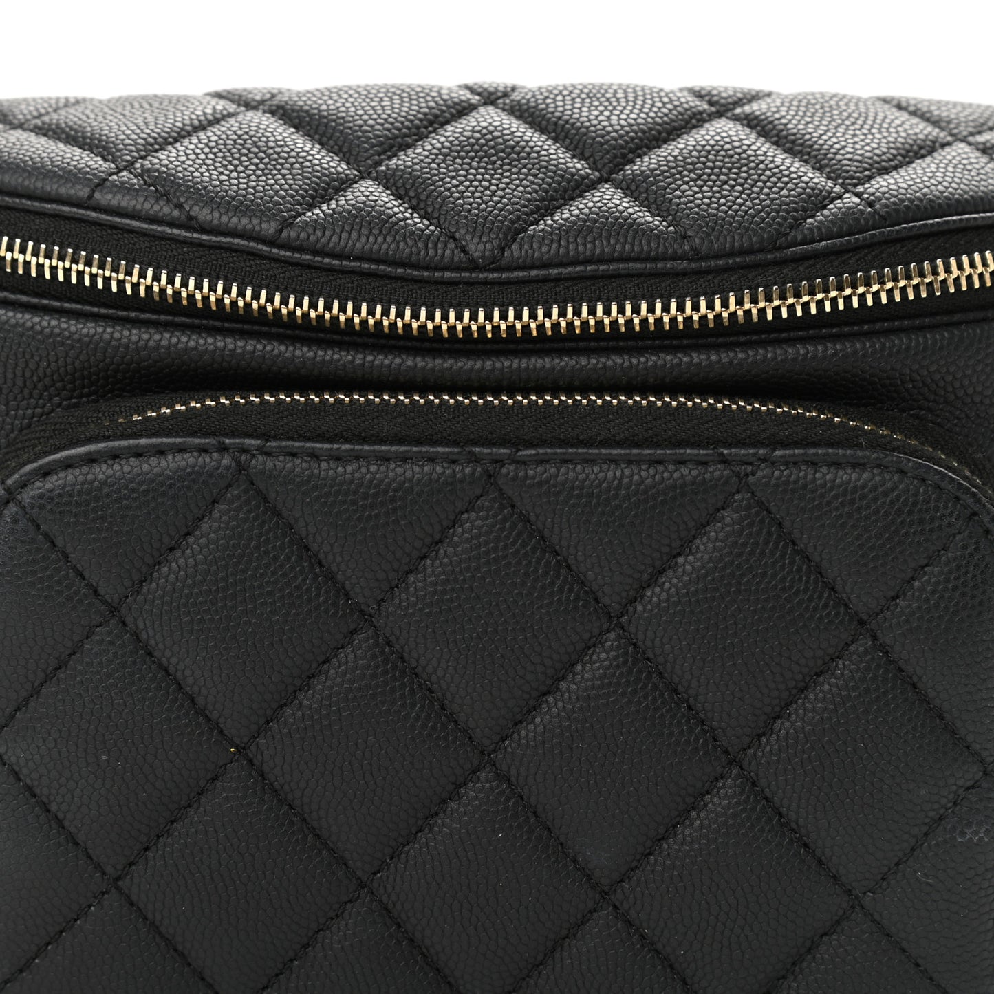 Caviar Quilted Business Affinity Waist Belt Bag Black