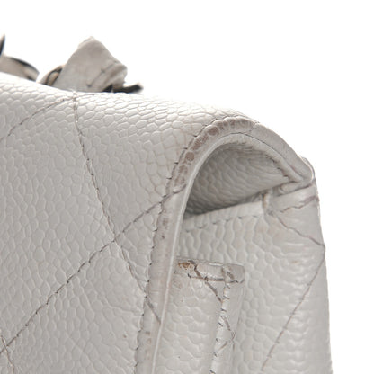 Chanel Caviar Quilted Jumbo Single Flap White 8 of 19