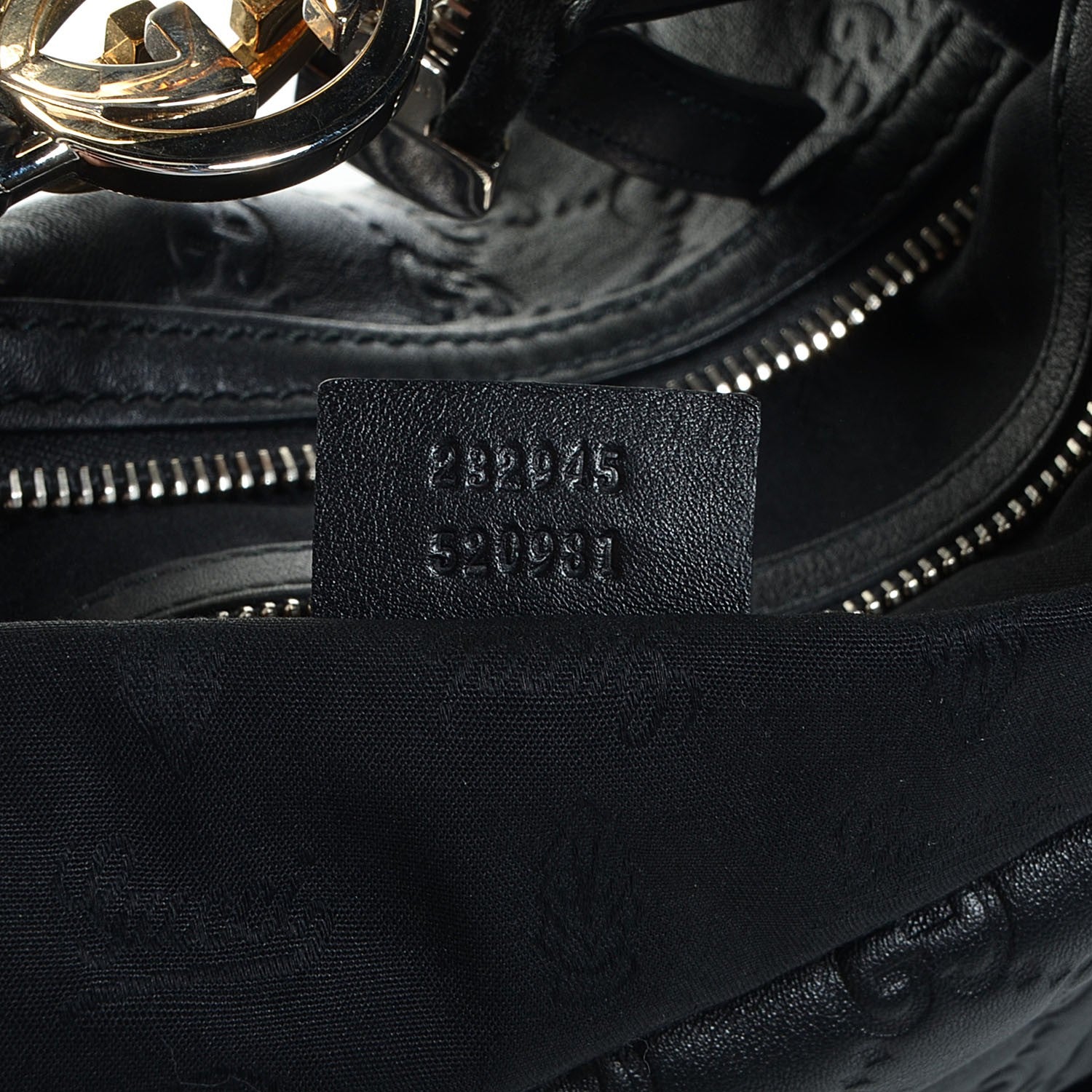 Gucci Guccissima Large GG Twins Hobo Black 7 of 7