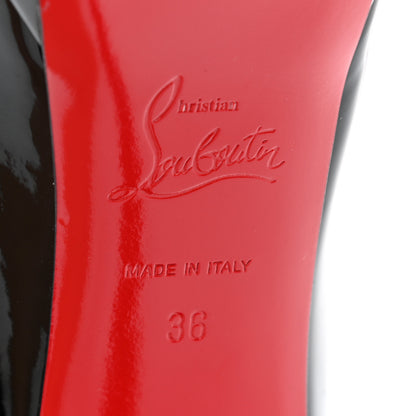 Christian Louboutin Patent Fetish Peep 130 Pumps 36 Black 6 of 9