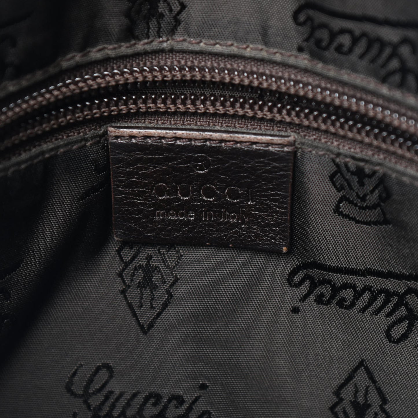 Guccissima Flat Messenger Bag Dark Brown
