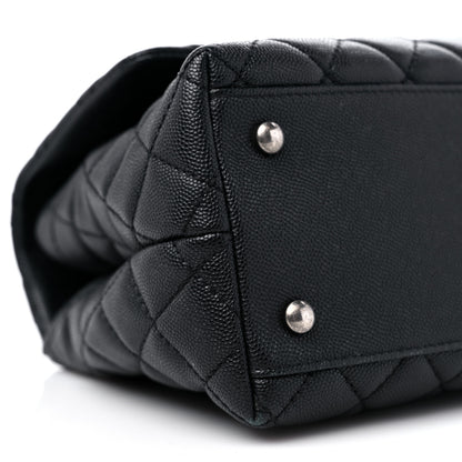 Chanel Caviar Quilted Small Coco Handle Flap Black 8 of 11