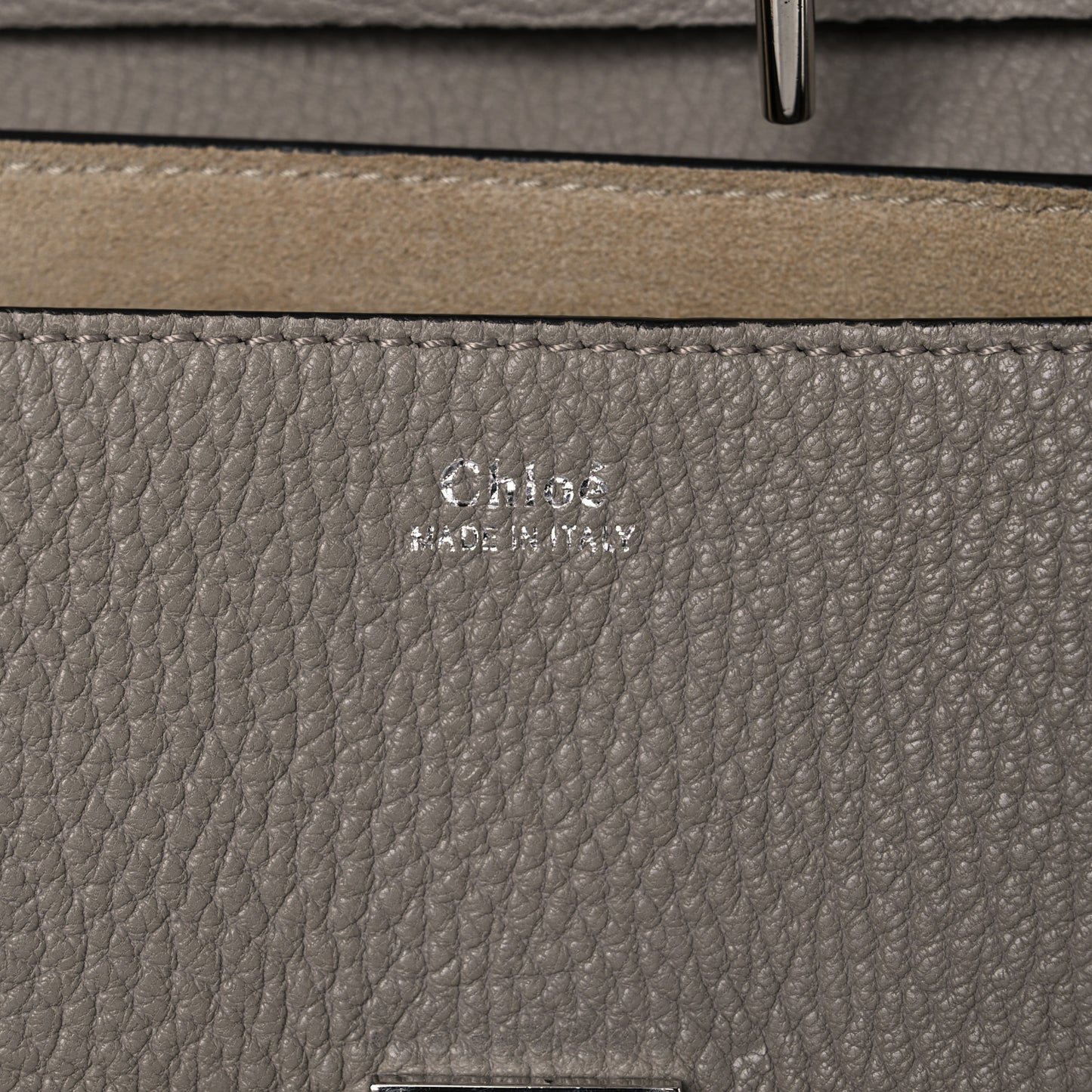 Grained Lambskin Drew Shoulder Bag Motty Grey