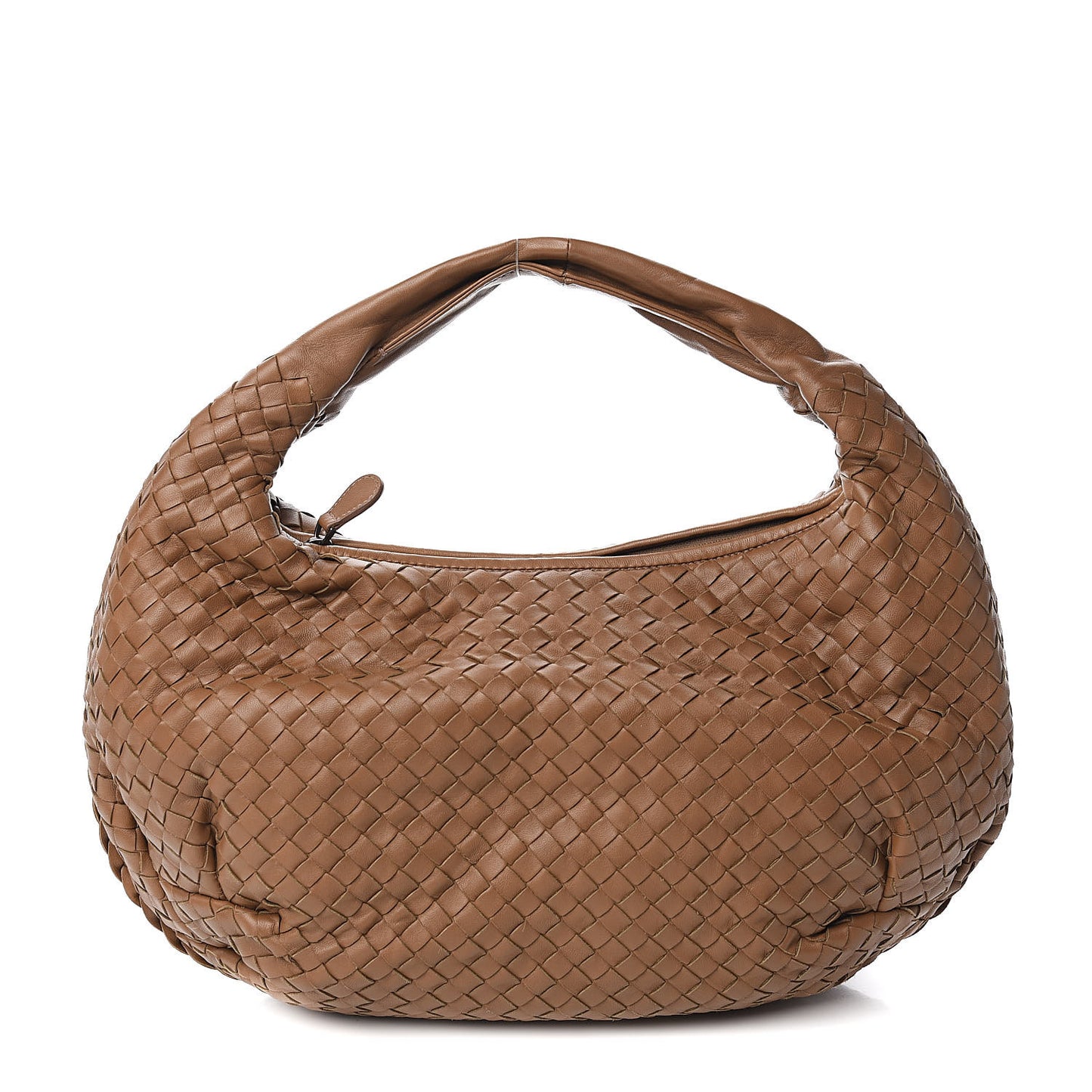 Nappa Intrecciato Medium Belly Veneta Hobo Brown Taupe
