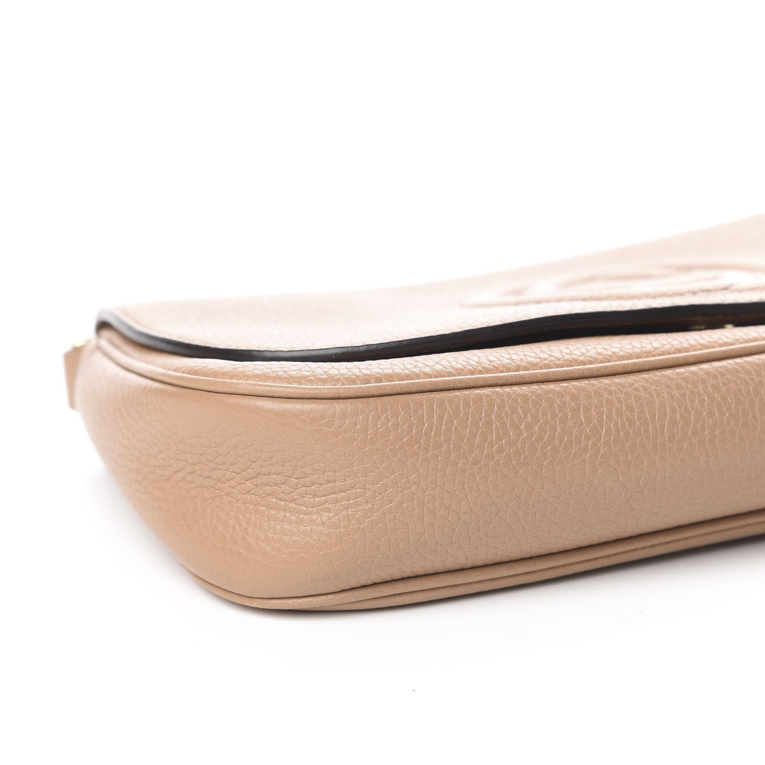 Gucci Pebbled Calfskin Medium Soho Flap Crossbody Camelia 8 of 12