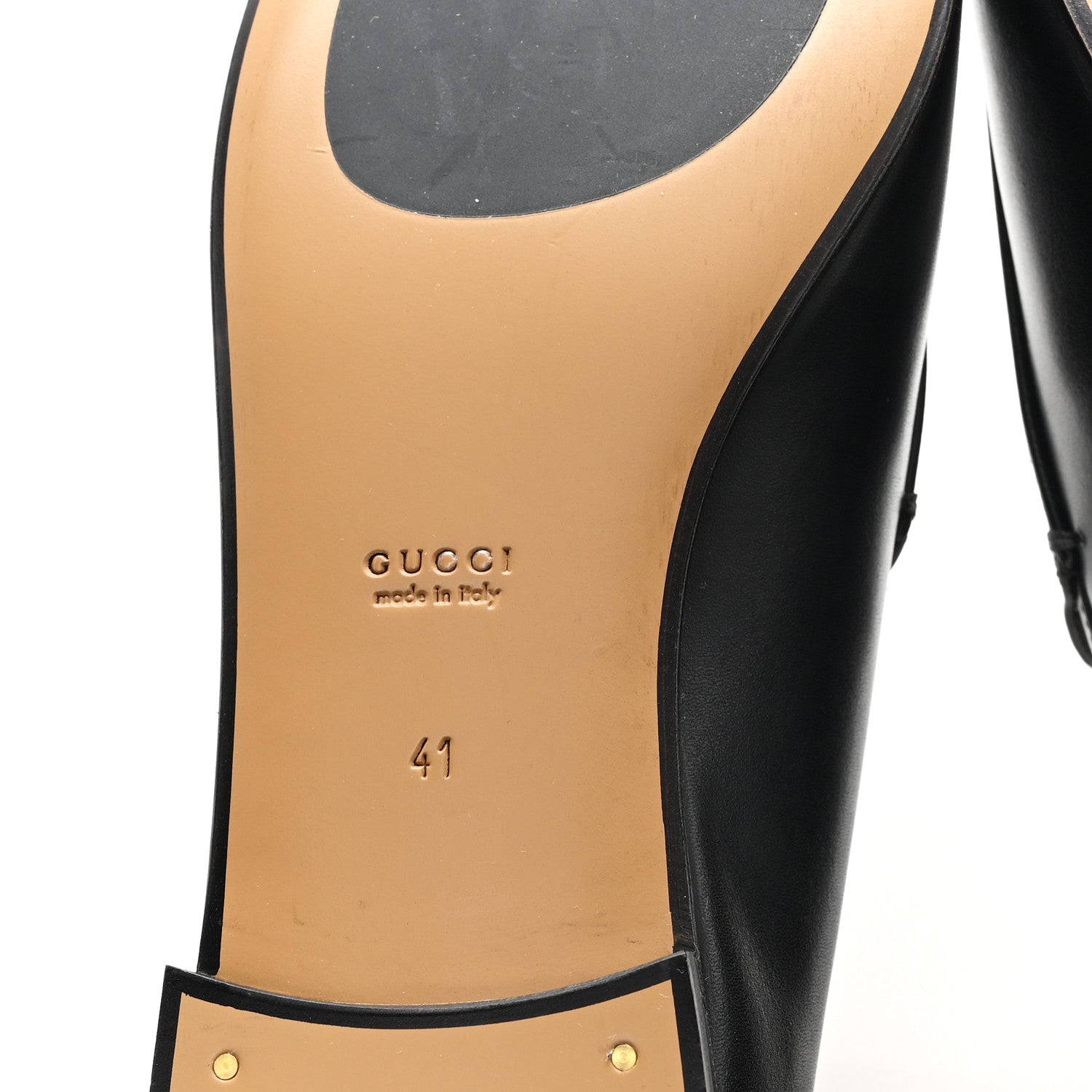 Gucci Calfskin Womens Jordaan Loafers 41 Black 7 of 9