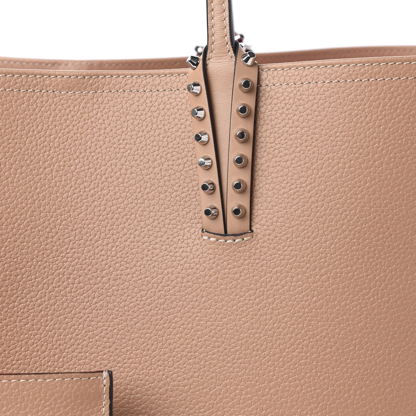 Calfskin Spikes East West Cabata Tote Nude