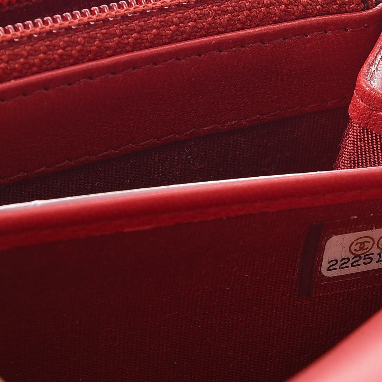 Lambskin Quilted Boy Flap Wallet Red