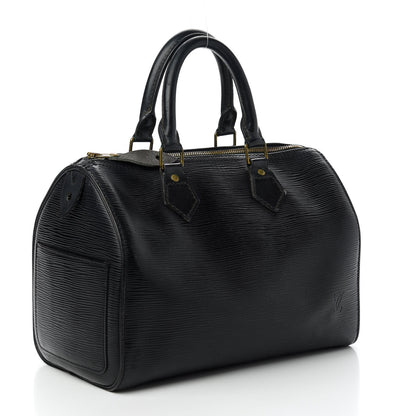 Louis Vuitton Epi Speedy 25 Black 3 of 12