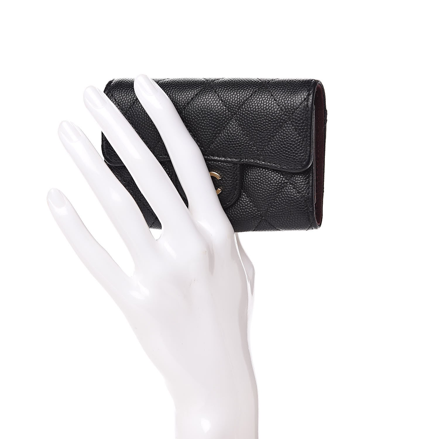 Chanel Caviar Quilted Classic 4 Key Holder Wallet Black 2 of 11