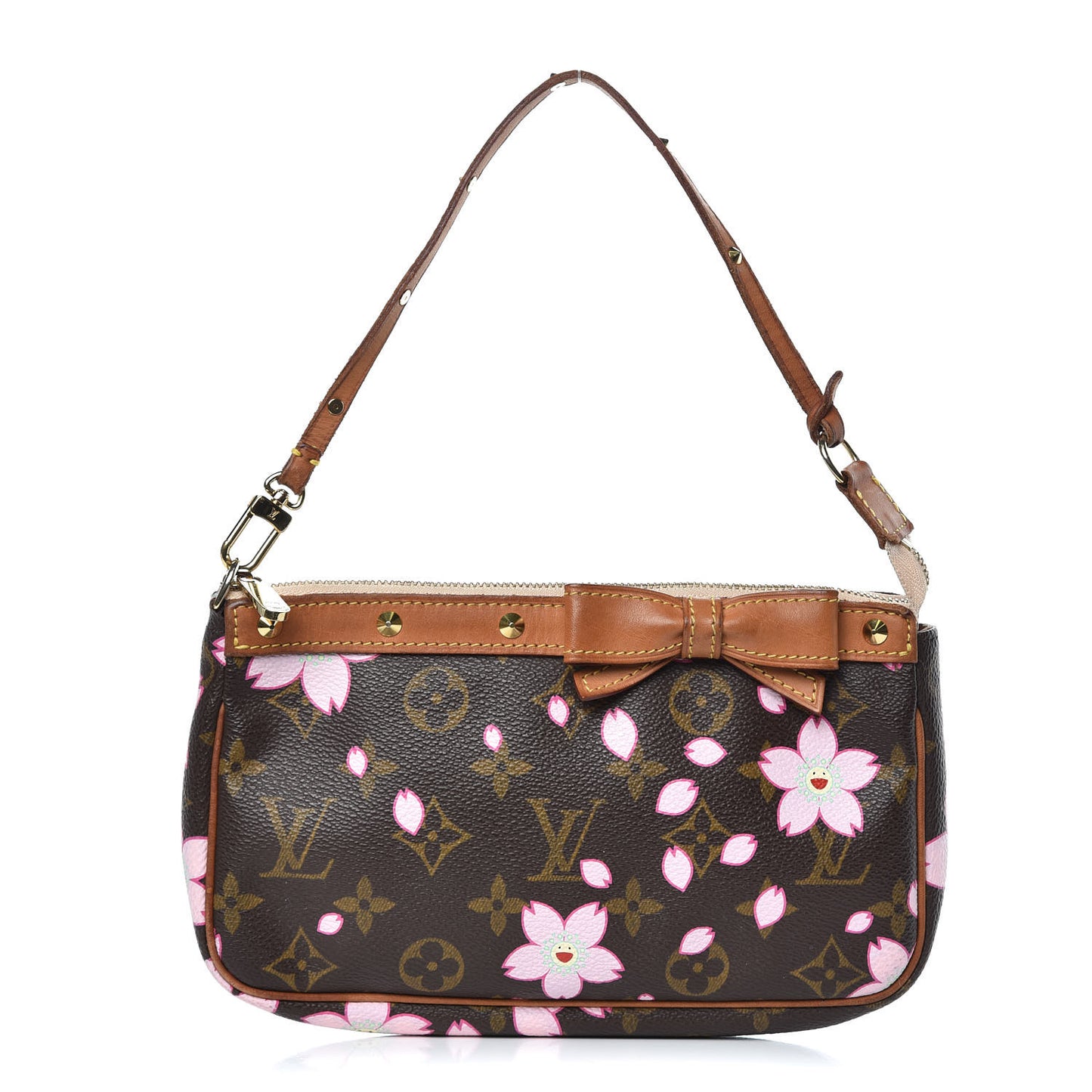 Monogram Cherry Blossom Pochette Accessories Brown