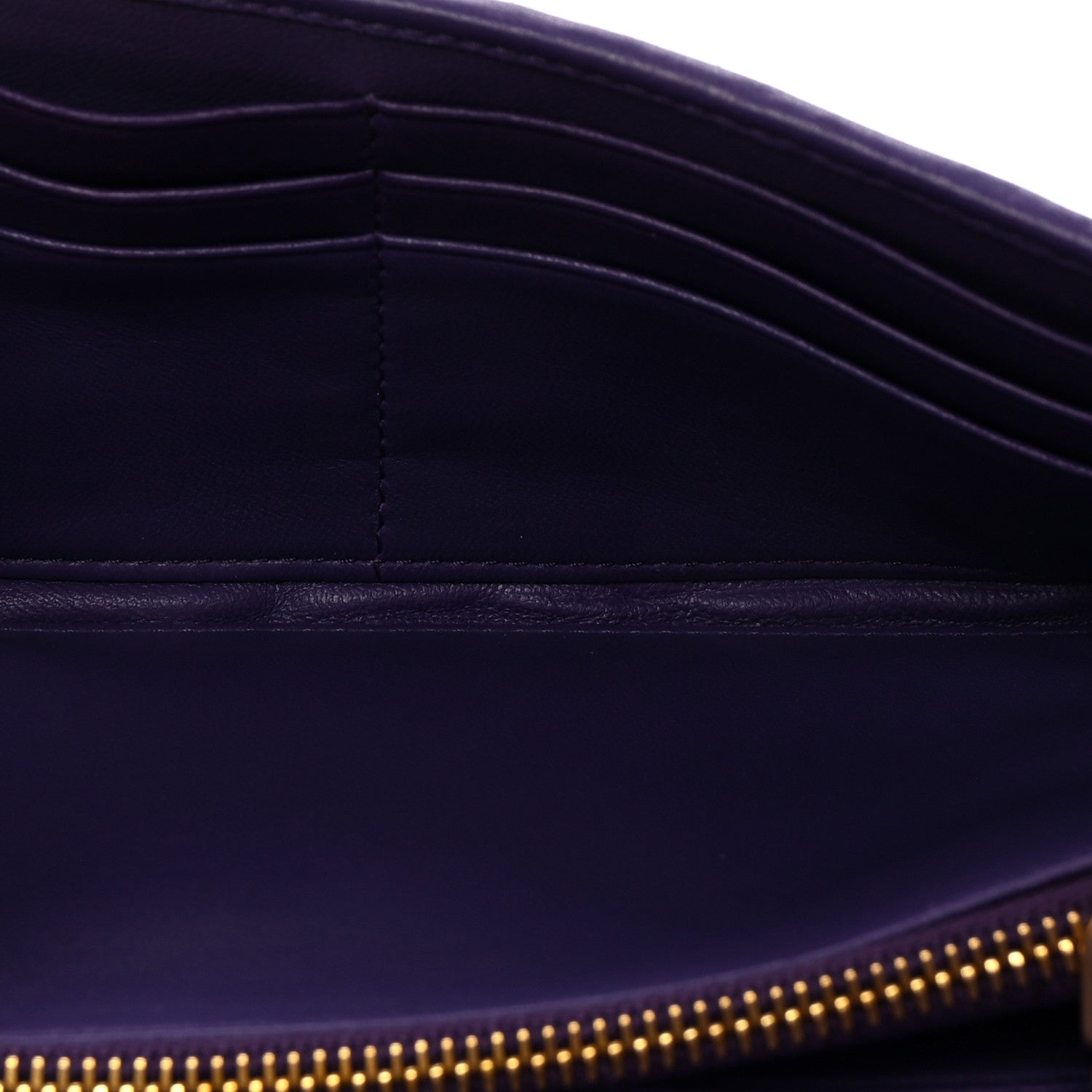 Miu Miu Nappa Matelasse Flap Wallet Purple 5 of 7