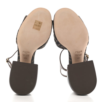 Fendi FF Tortoise Promenade Pumps 37 Tobacco 5 of 7