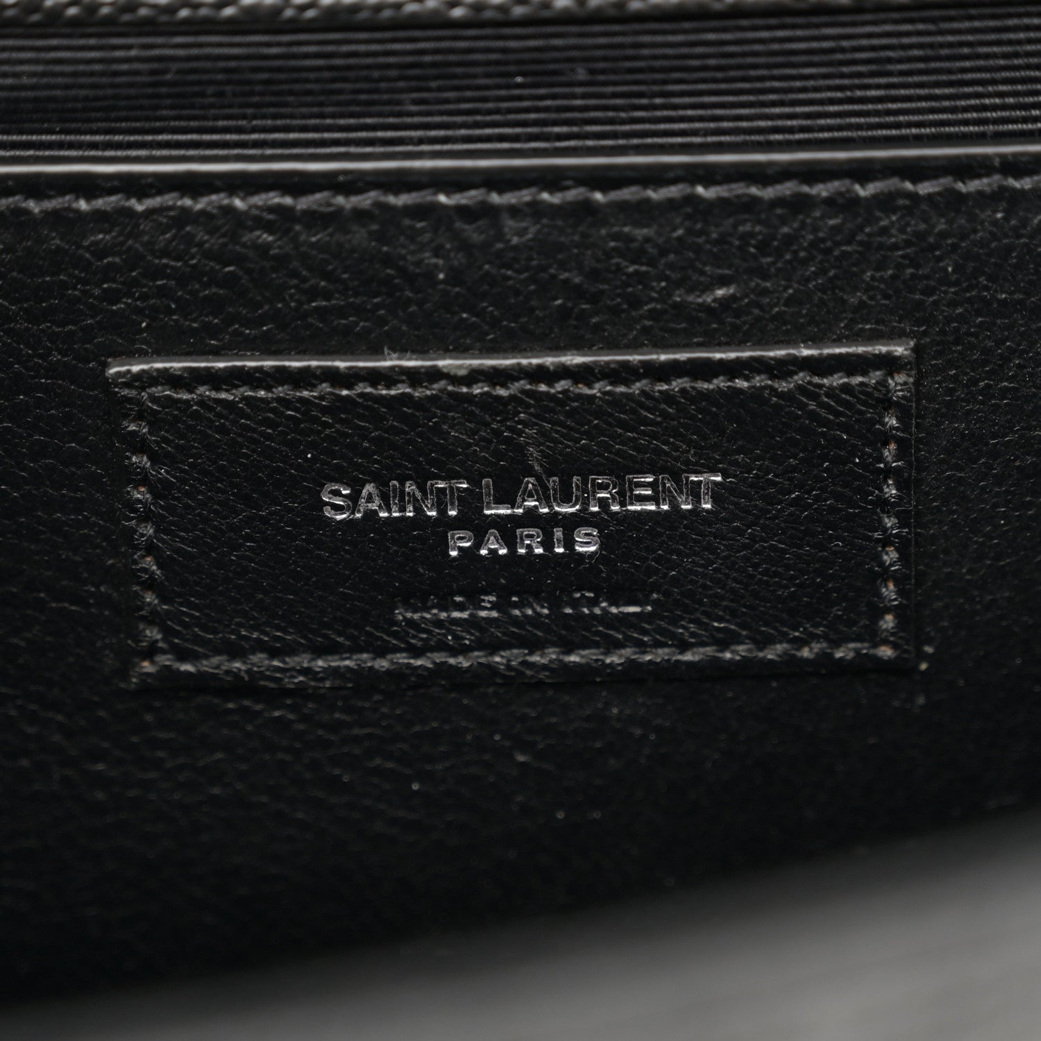 Saint Laurent Grain De Poudre Textured Mixed Matelasse Triquilt Medium Monogram Satchel Black 6 of 10