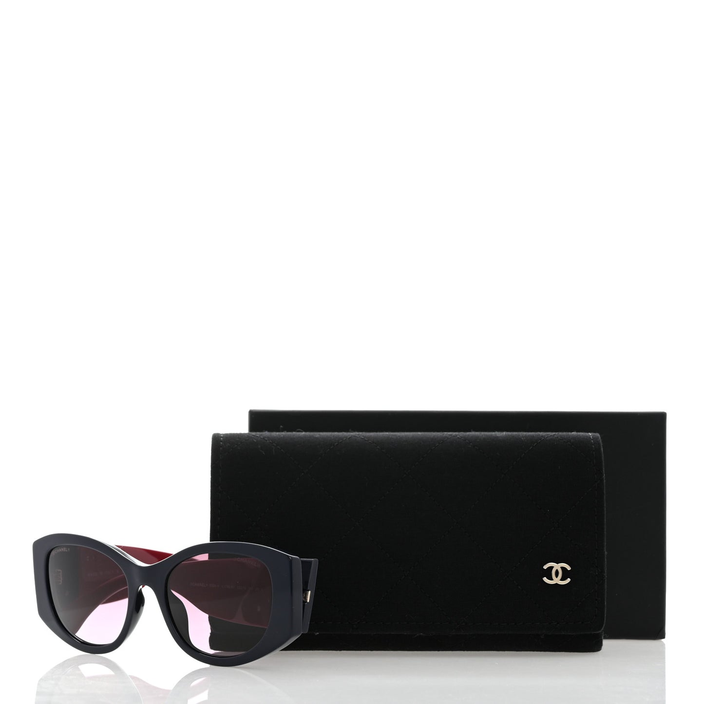 Acetate Oval Sunglasses 5524-A Blue Red