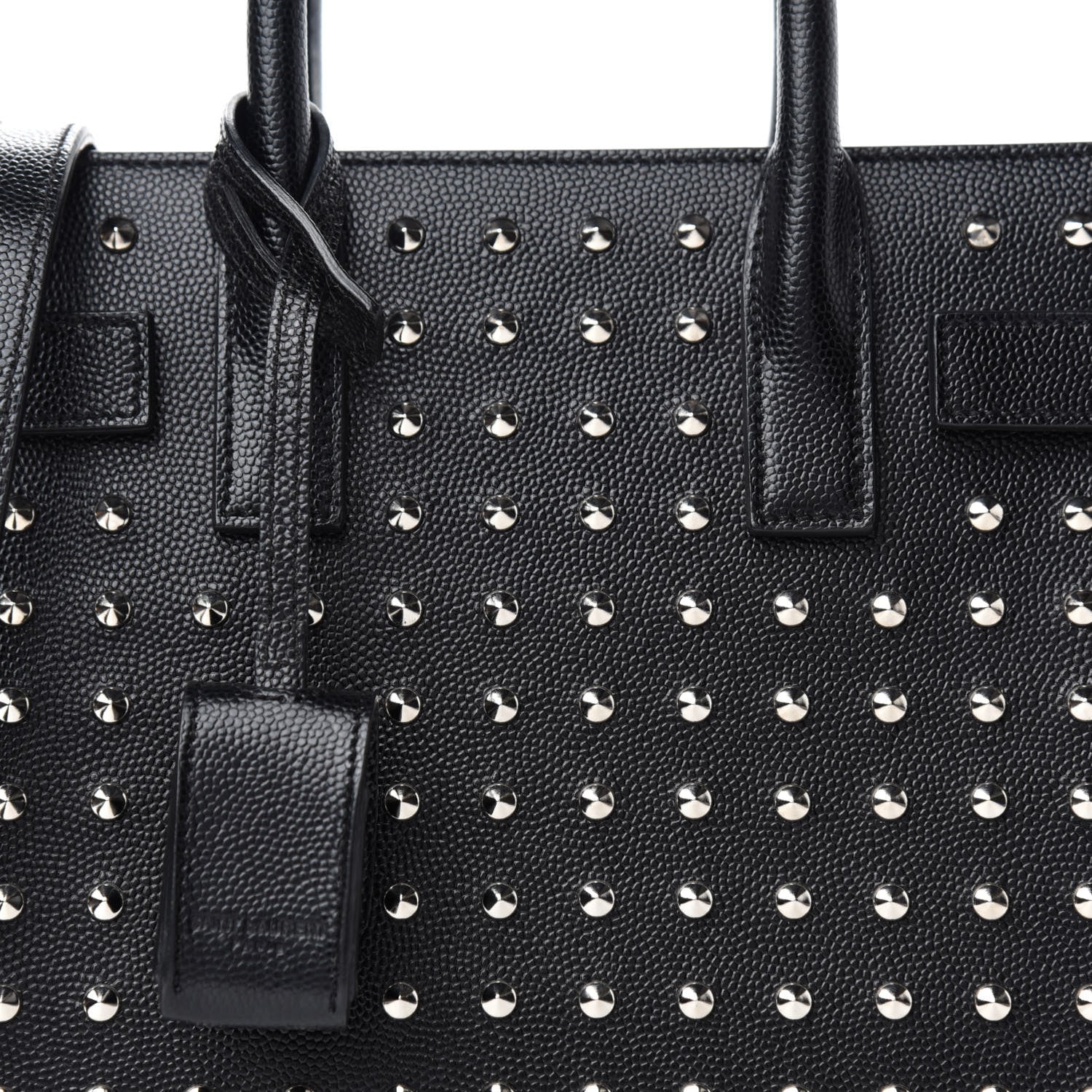 Saint Laurent Grain De Poudre Studded Nano Sac De Jour Black 9 of 9