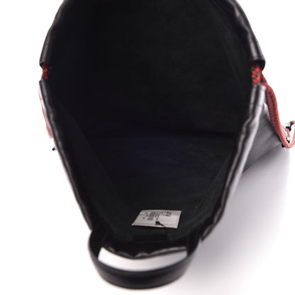 Gucci Calfskin Logo Drawstring Backpack Black 5 of 7