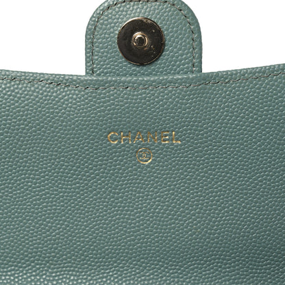 Chanel Caviar Quilted Phone Holder Wallet on Removable Chain Light Blue 7 of 18