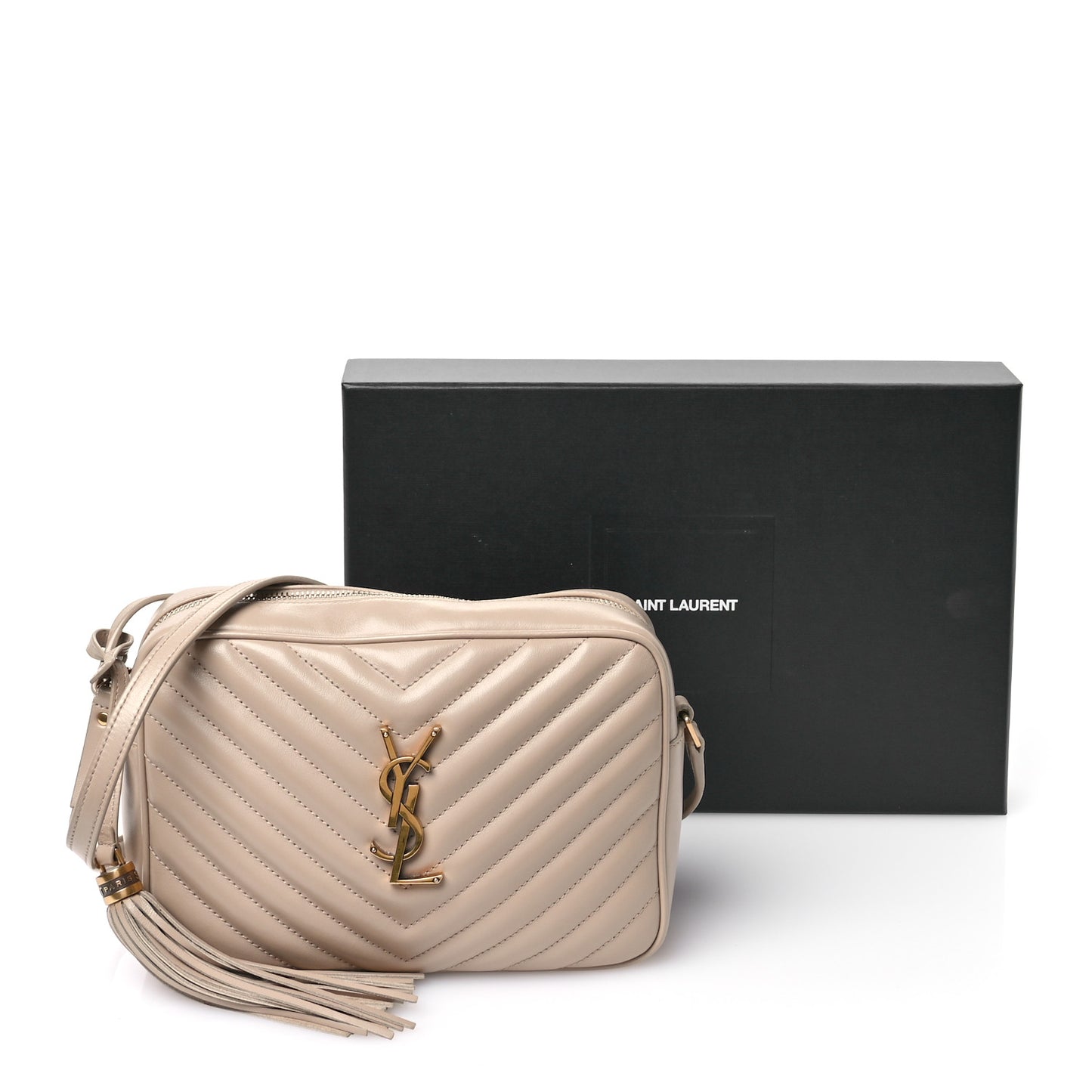 Calfskin Matelasse Monogram Lou Camera Bag Dark Beige