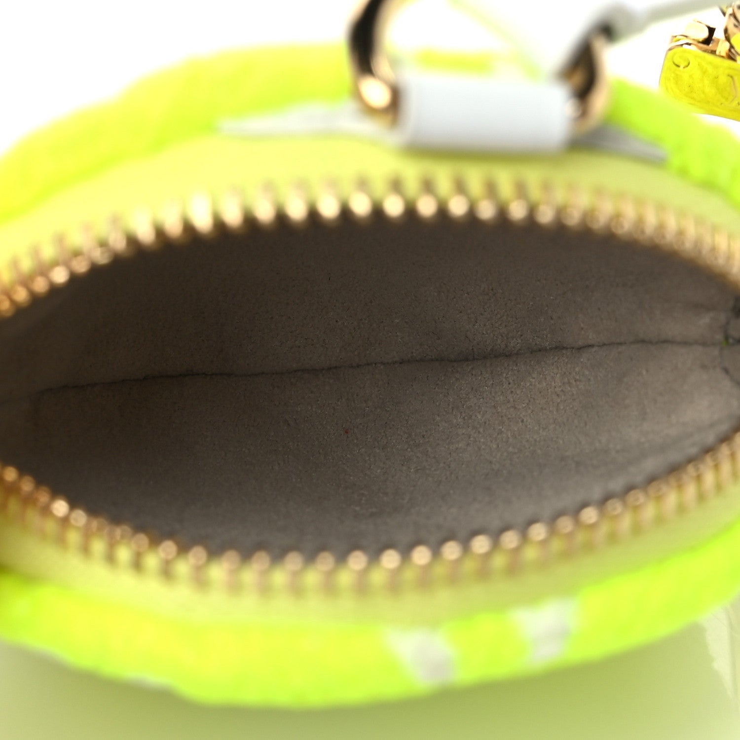 Louis Vuitton Fabric LV Match Ellipse BB Round Coin Purse Yellow 3 of 5