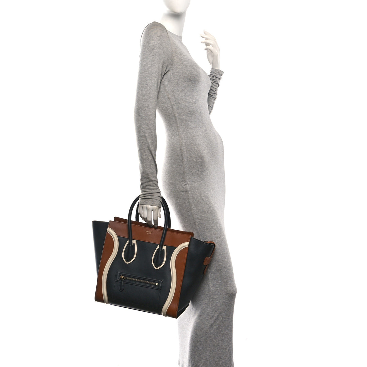 Smooth Calfskin Mini Tri-Color Luggage Multicolor