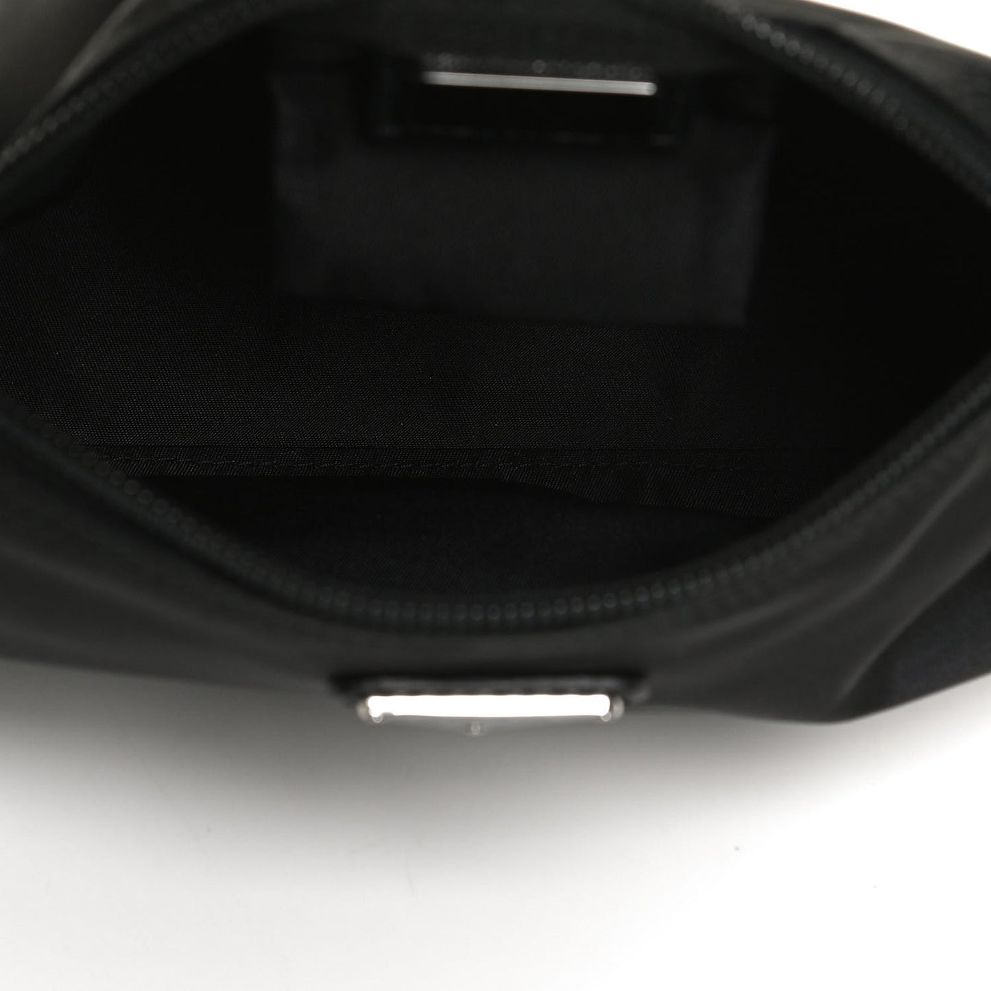 Nylon Tessuto Cosmetic Pouch Black