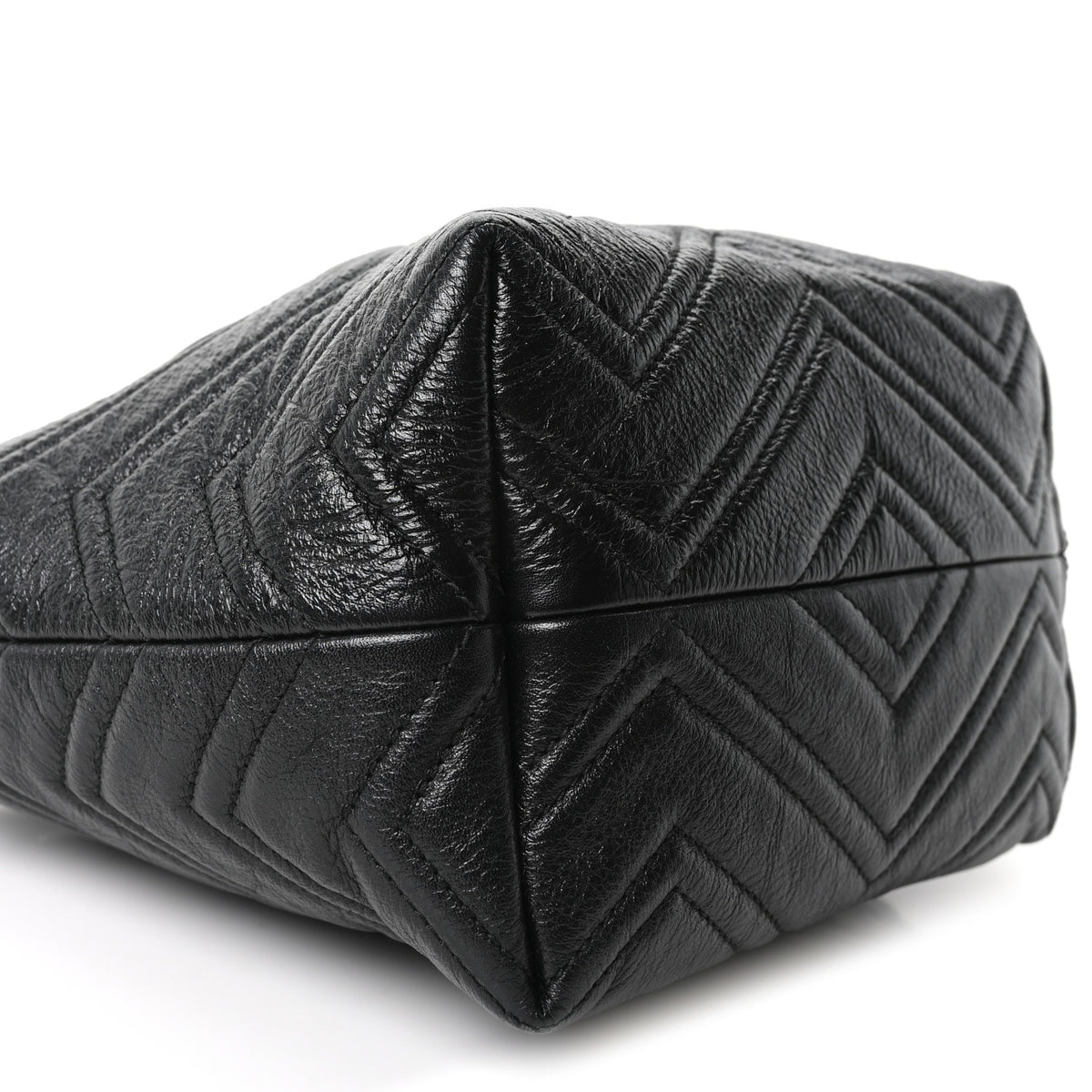 Nappa Chevron Matelasse Small GG Marmont Tote Bag Black