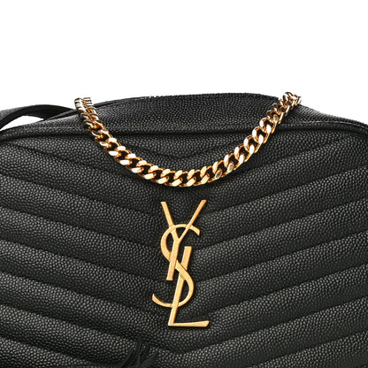 Saint Laurent Grain De Poudre Matelasse Monogram Mini Lou Camera Bag Black 8 of 11