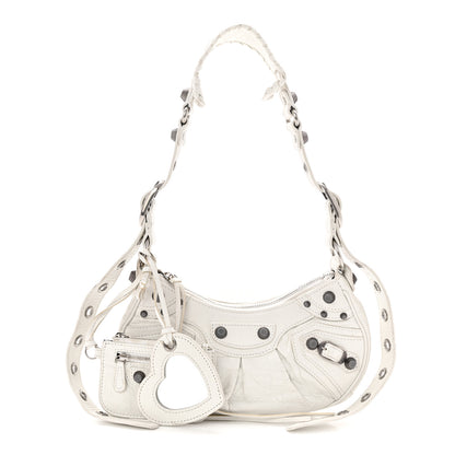 Balenciaga Agneau Arena Le Cagole Shoulder Bag XS Optic White 3 of 11