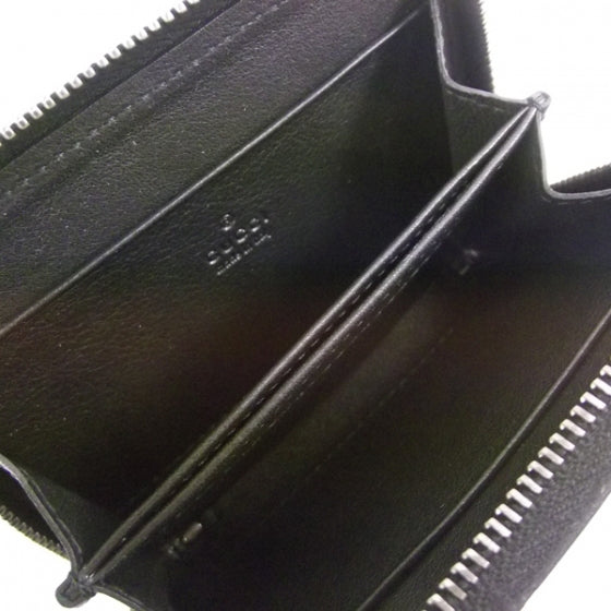 Gucci Guccissima Train Pass Case Wallet Black 5 of 7