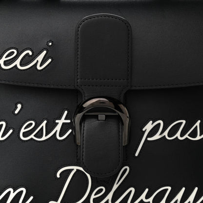 Delvaux Calfskin MM L'Humour Brillant Satchel Black 8 of 10