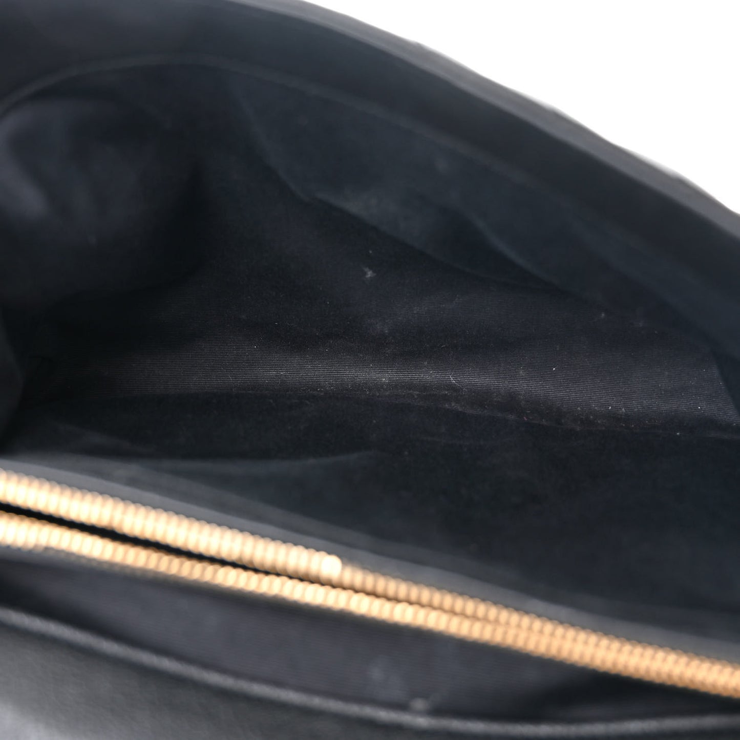 Sheepskin Matelasse Chevron Monogram Large College Satchel Black